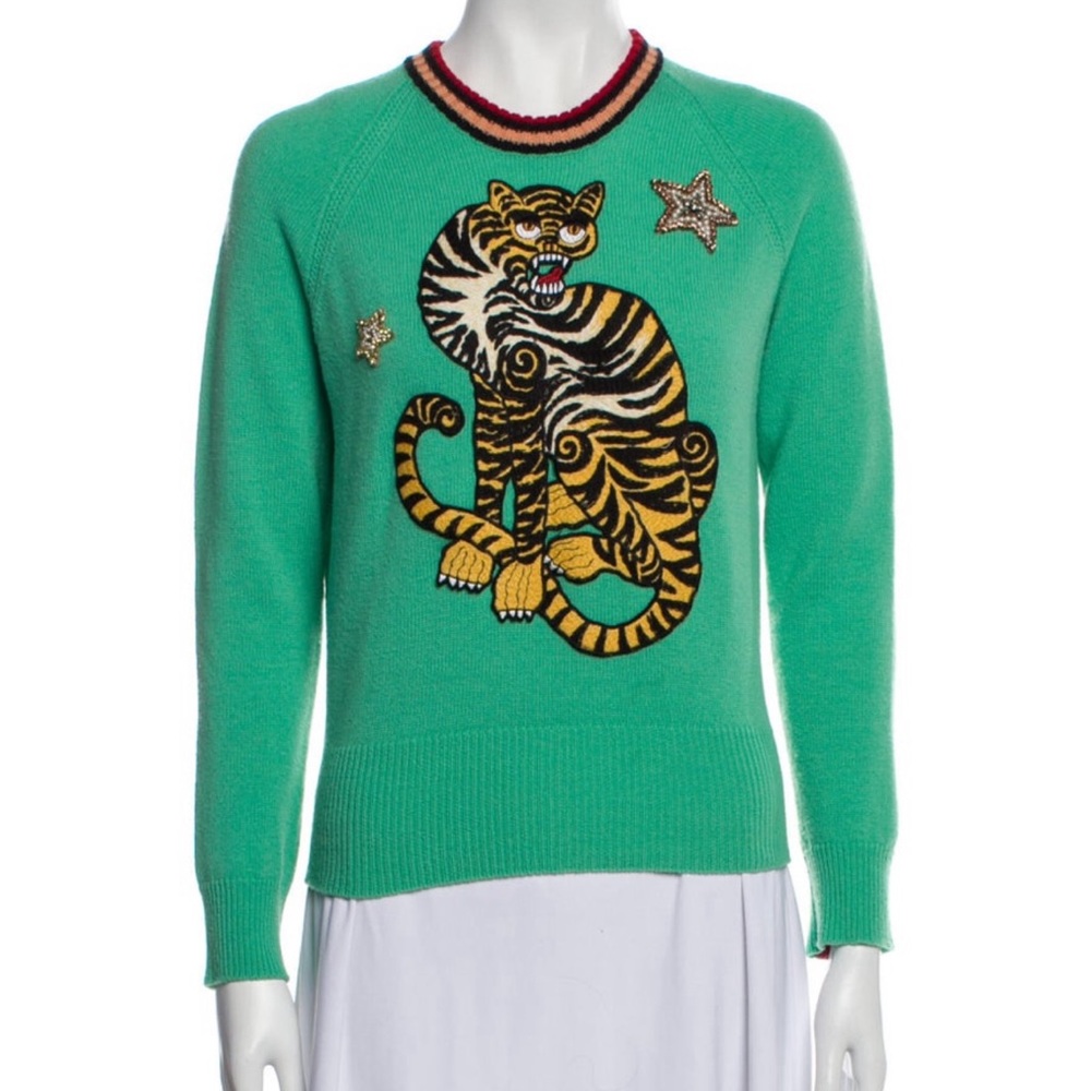 Alessandro Michele 2016 Gucci 100% Wool Embellished Sweater